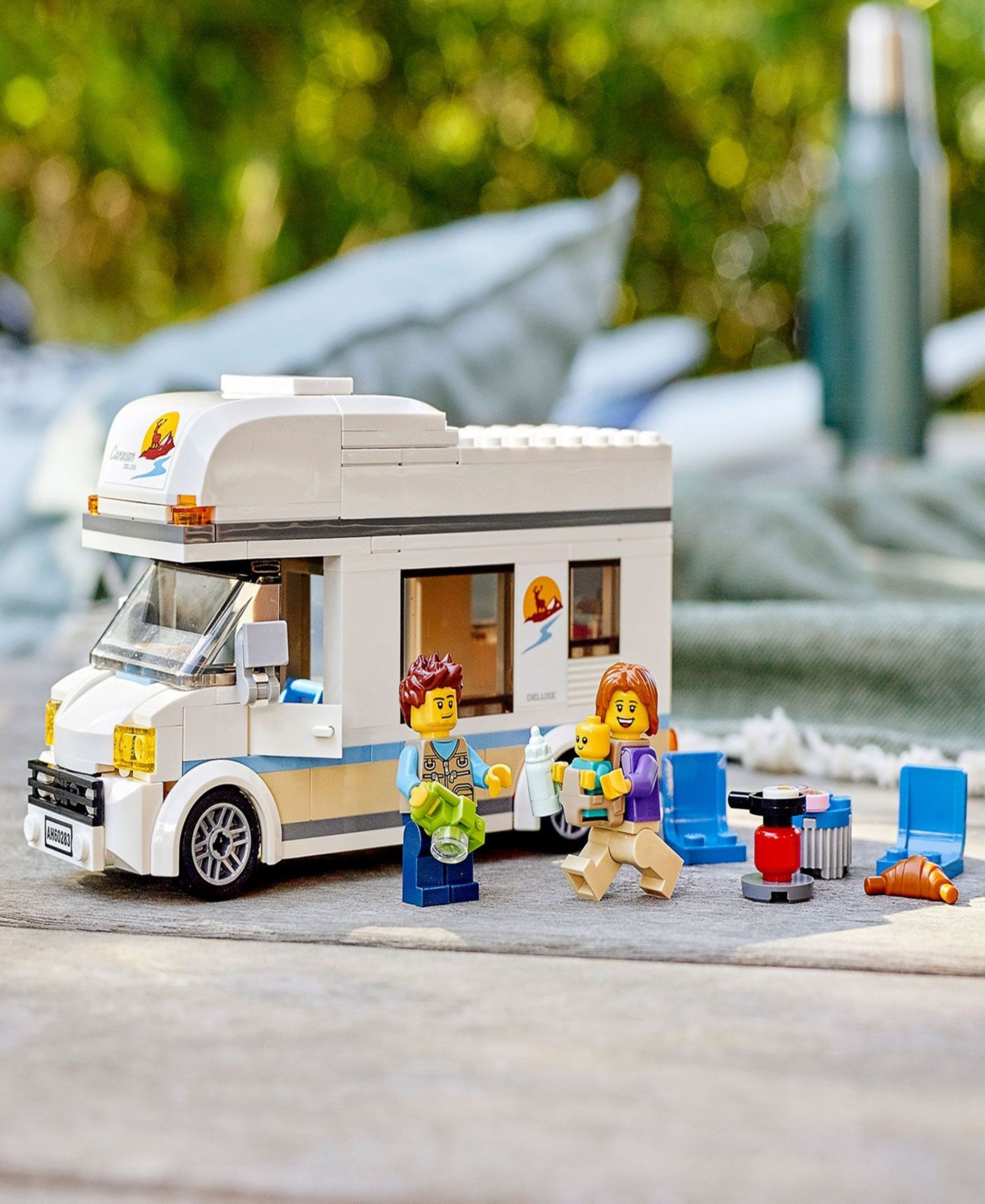 Lego City 60283 Holiday Camper Van Toy Building Set with Family Minifigures