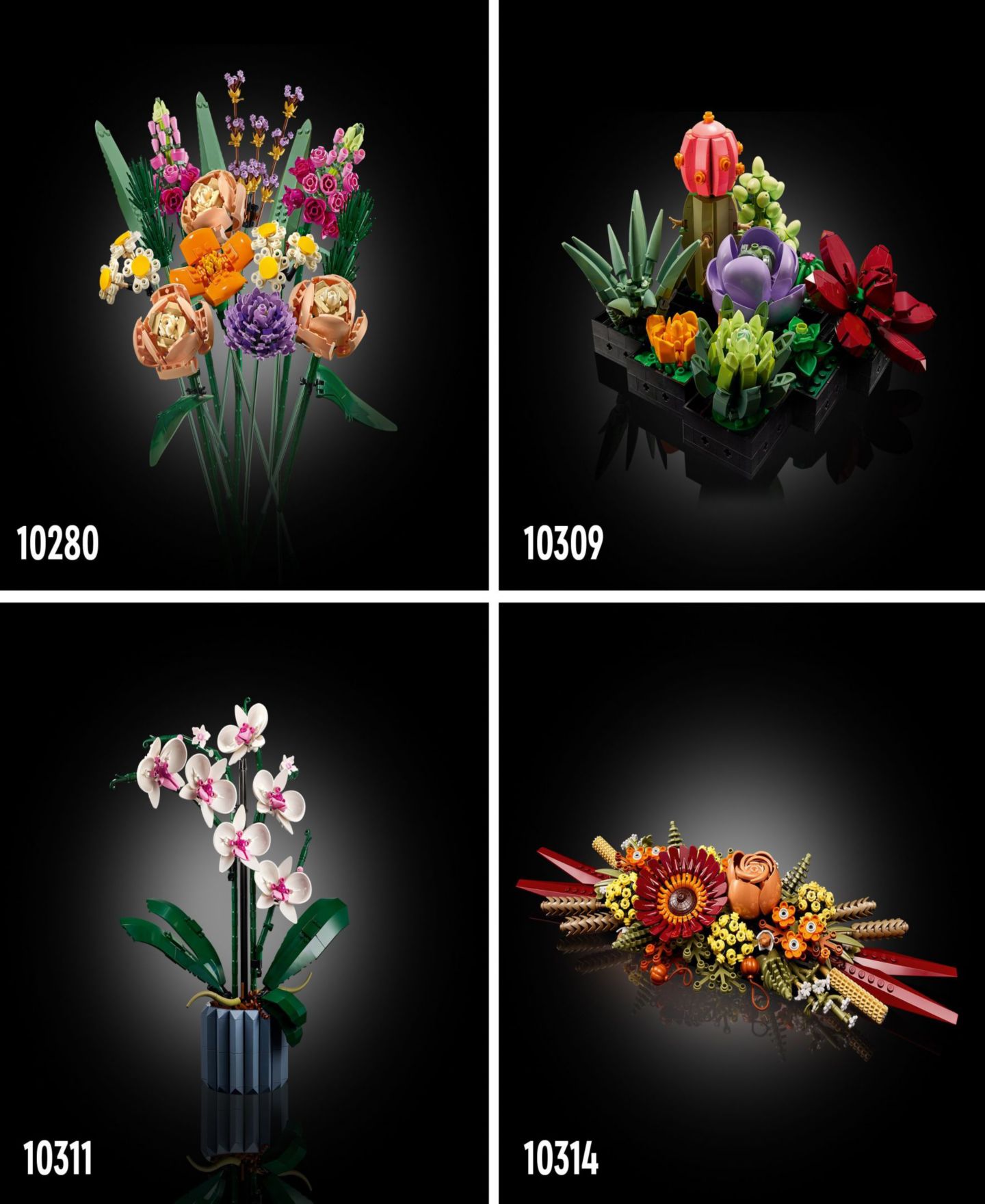 Детский конструктор LEGO® Icons 10313 Wildflower Bouquet Adult Toy Floral Building Set — фото 3