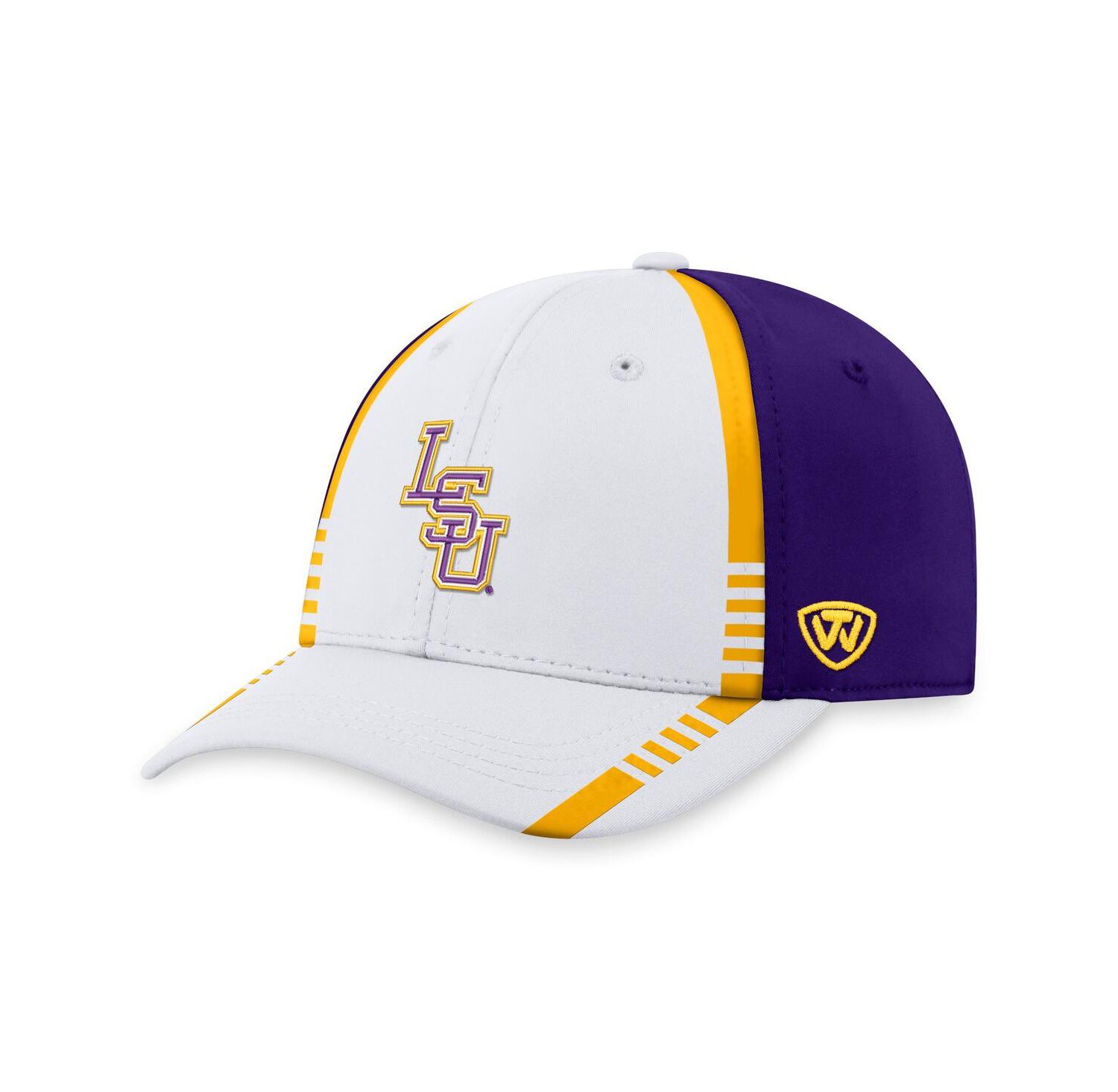 Men's White, Purple LSU Tigers Iconic Flex Hat