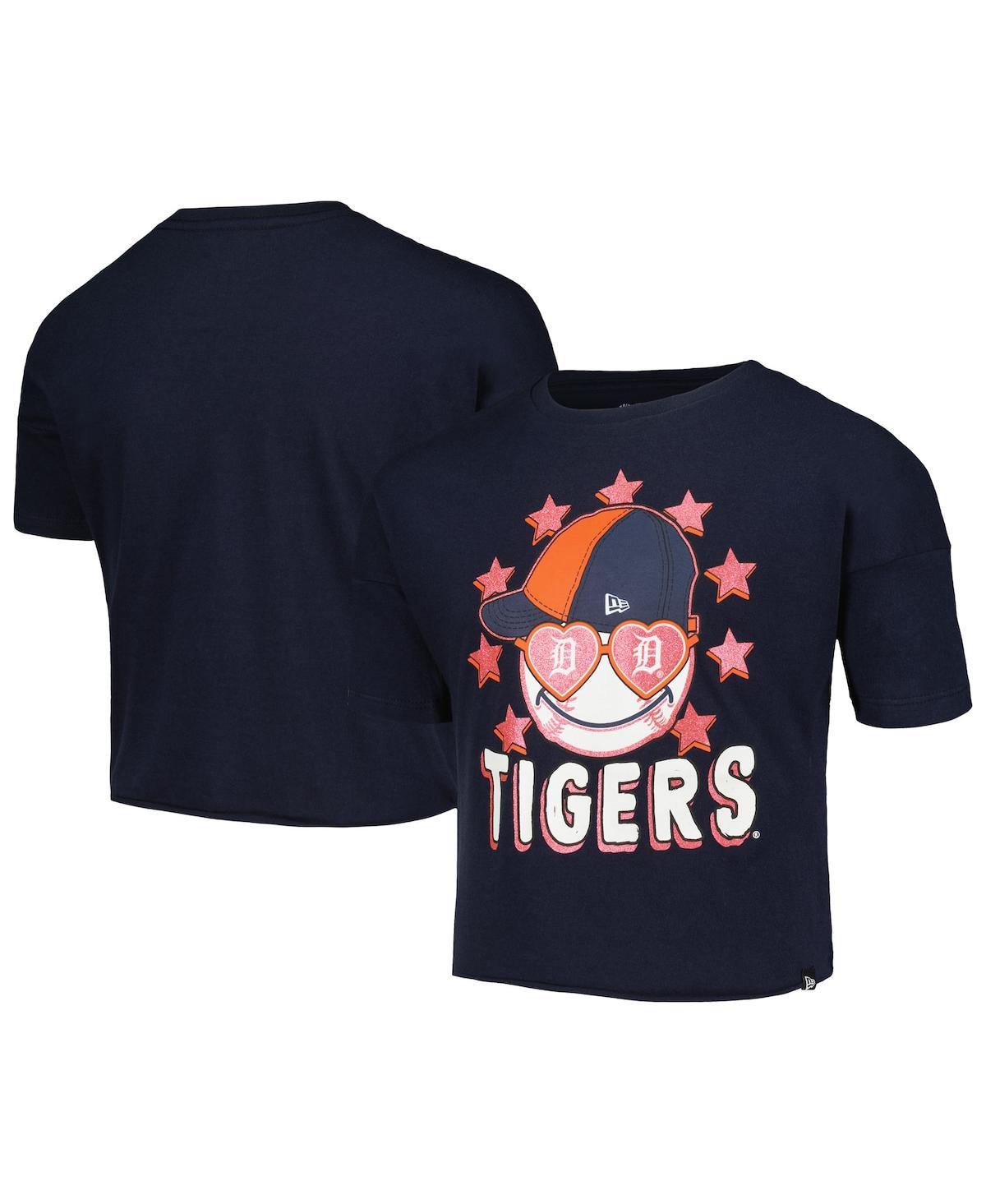 Shop New Era Big Girls  Navy Detroit Tigers Team Half Sleeve T-shirt