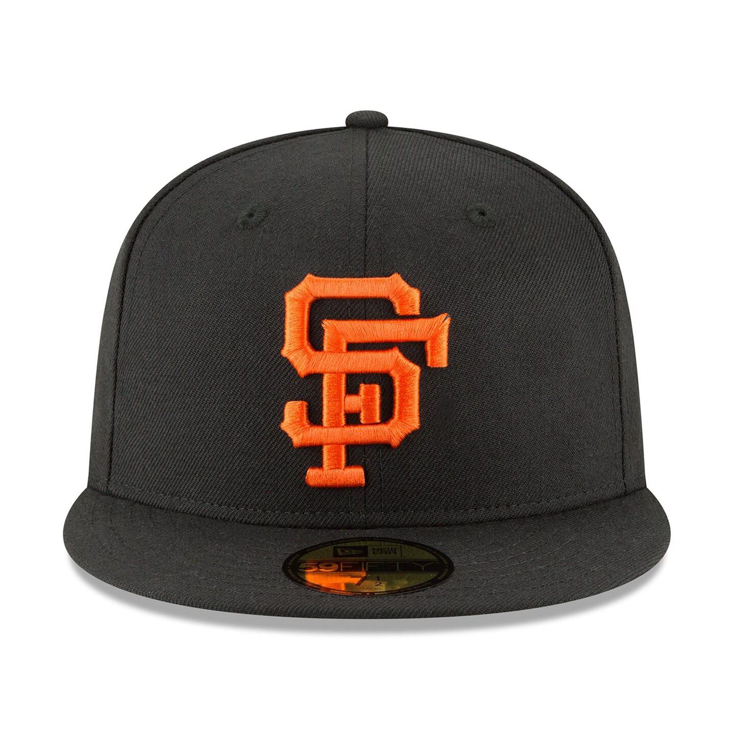 Мужская кепка New Era Black San Francisco Giants Cooperstown Collection Wool 59FIFTY Fitted Hat — фото 2