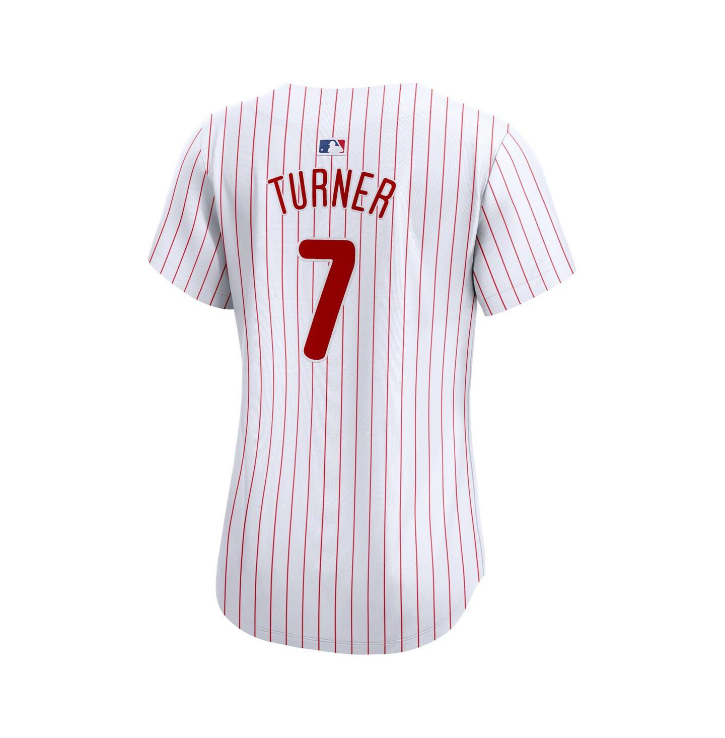 Женский топ Nike Trea Turner Philadelphia Phillies 2024 Limited Player Jersey, цвет: Белый — фото 3