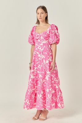 chinese dress ladies Just Feels Right Fuchsia Pink Floral Maxi Dress  Shop the Mint