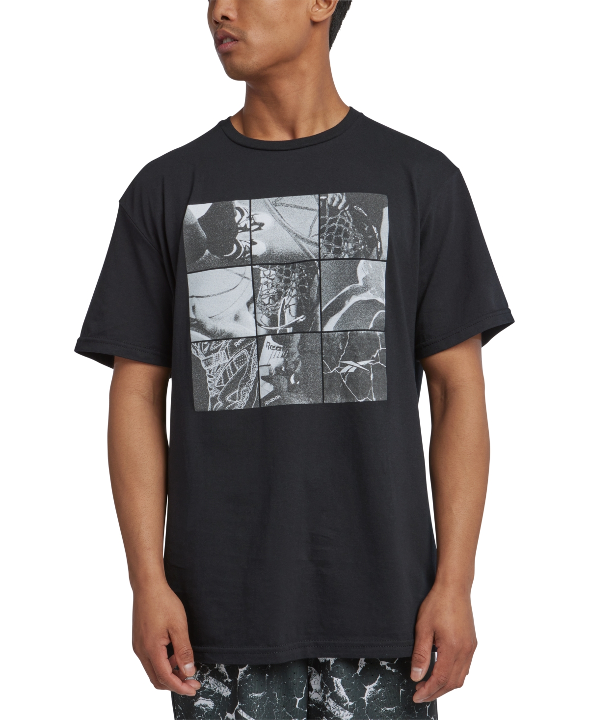 Men's Photo Print Graphic T-Shirt - Black