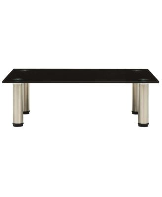 TV Stand Black 23.6"x13.8"x6.7" Tempered Glass