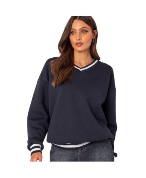 Женские худи Edikted Women's Caryn oversized v neck sweatshirt