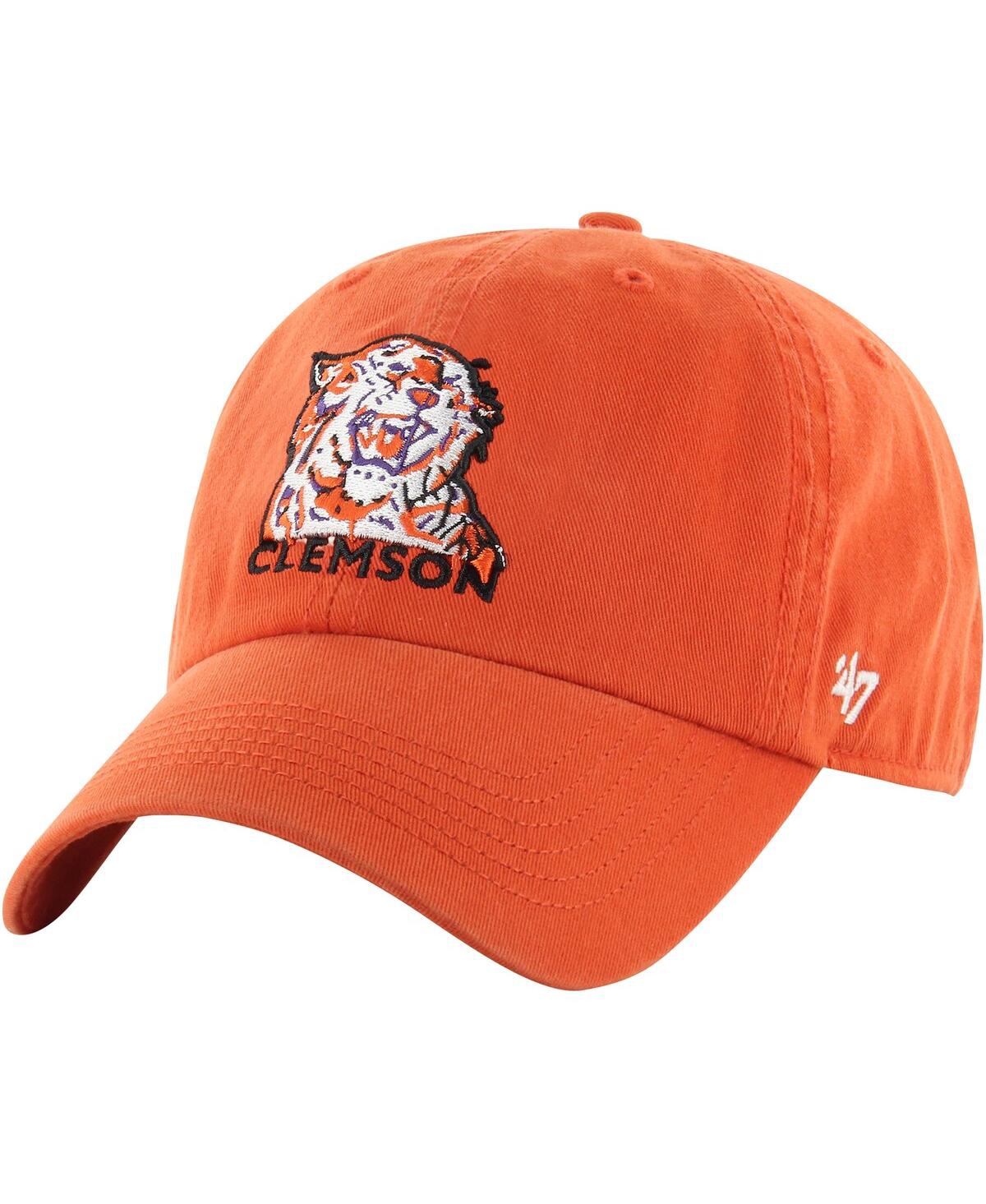 Shop 47 Brand Men's ' Orange Clemson Tigers Franchise Fitted Hat