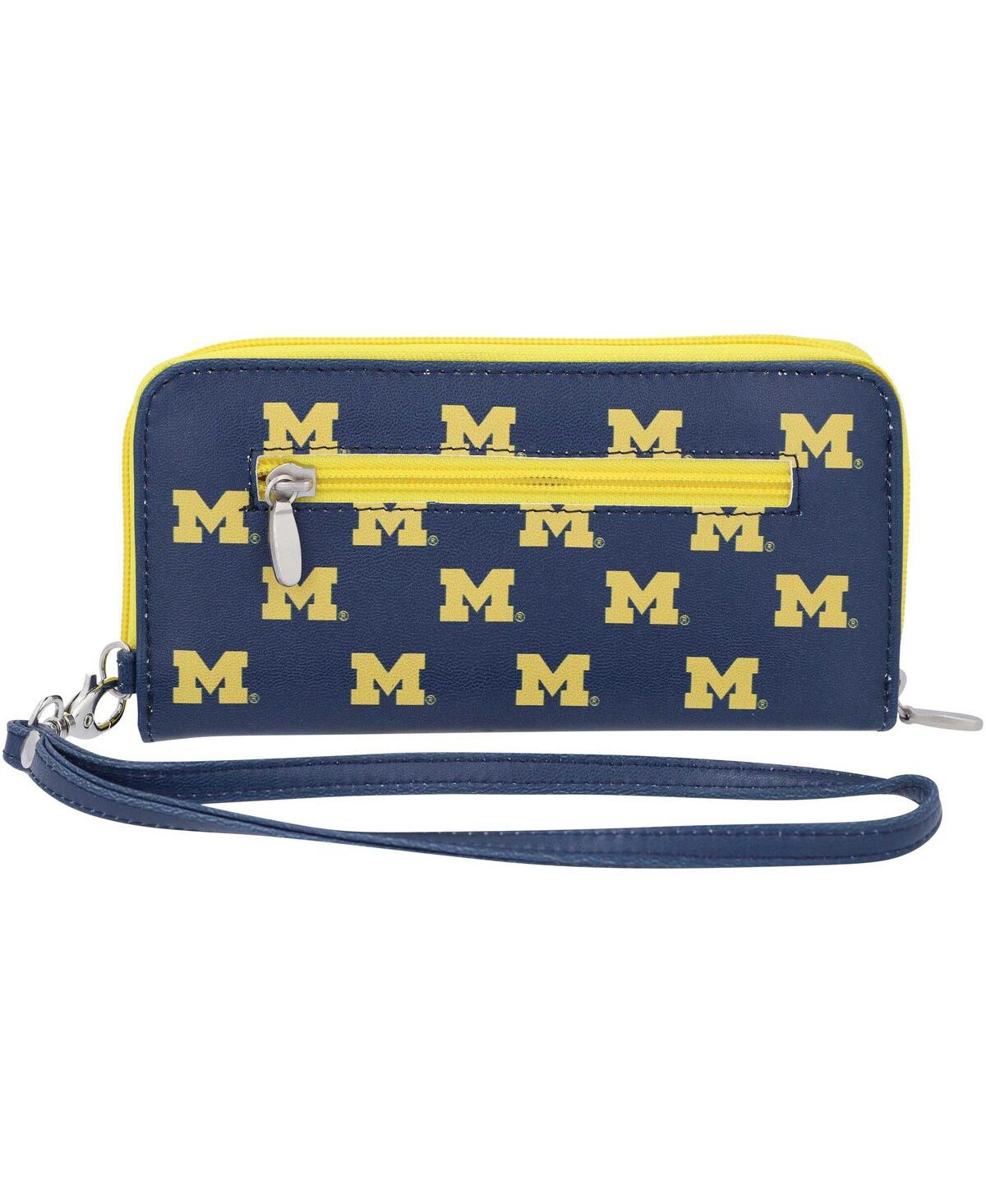 Women's Michigan Wolverines Zip-Around Wristlet Wallet - Blue