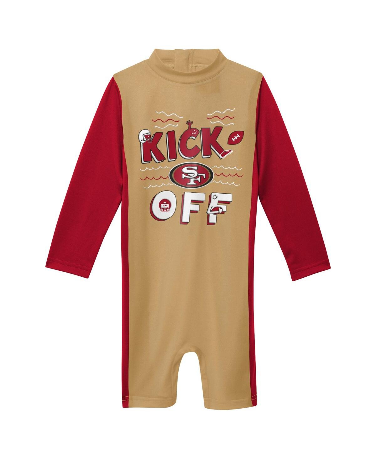 Shop Outerstuff Toddler Boys And Girls Gold San Francisco 49ers Wave Runner Long Sleeve Wetsuit