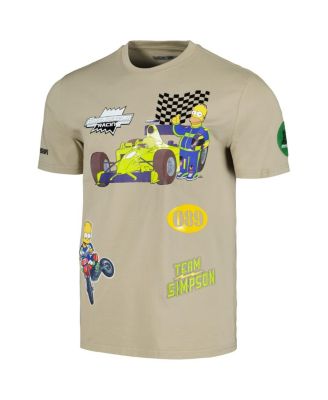 Men's and Women's Khaki The Simpsons Racing T-shirt