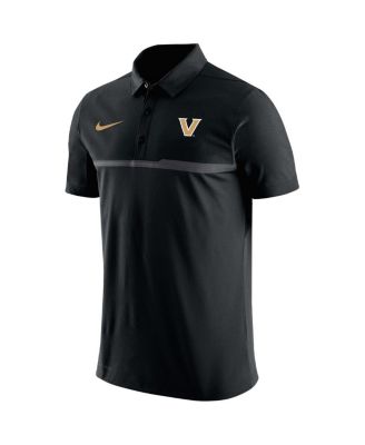 Men's Black Vanderbilt Commodores Coaches Performance Polo Shirt