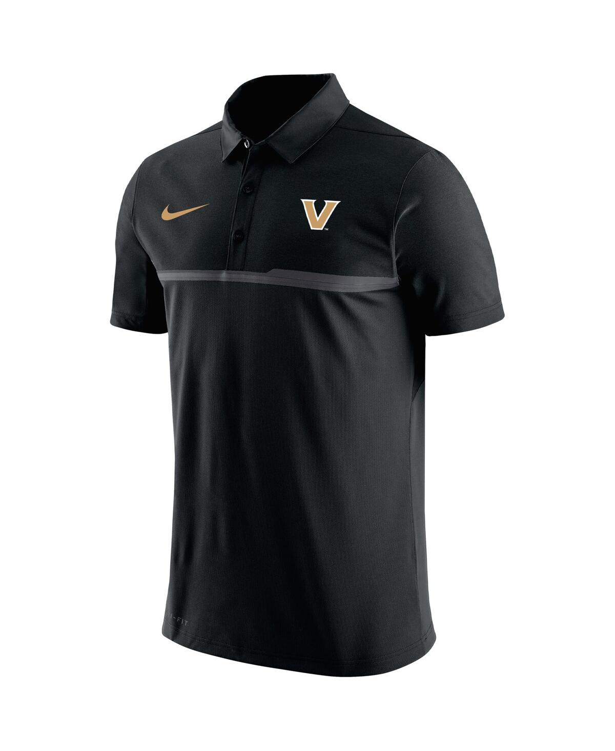 Shop Nike Men's  Black Vanderbilt Commodores Coaches Performance Polo Shirt