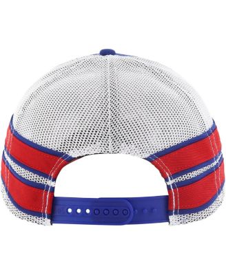 Men's Royal Distressed Kansas Jayhawks Straight Eight Adjustable Trucker Hat