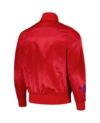 Men's Red Looney Tunes Positive Energy Satin Full-Snap Jacket