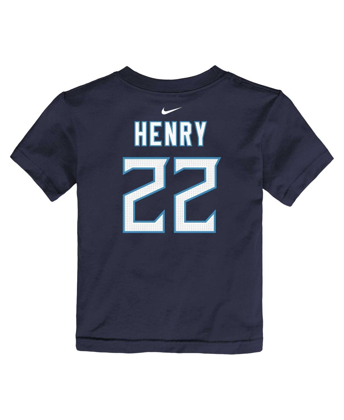Shop Nike Toddler Boys And Girls  Derrick Henry Navy Tennessee Titans Player Name And Number T-shirt