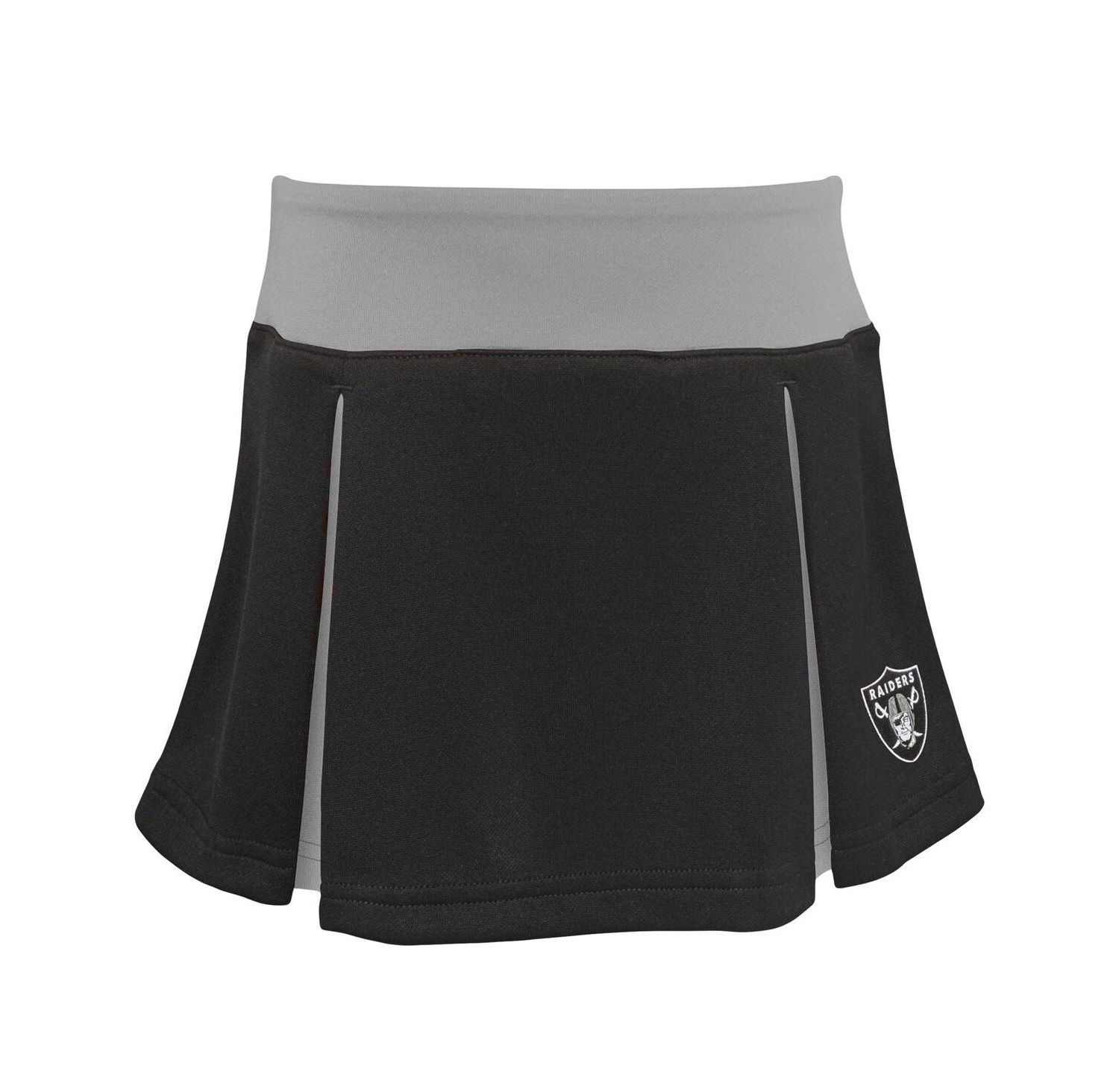 Big Girls Black Las Vegas Raiders Spirit Two-Piece Cheerleader Set