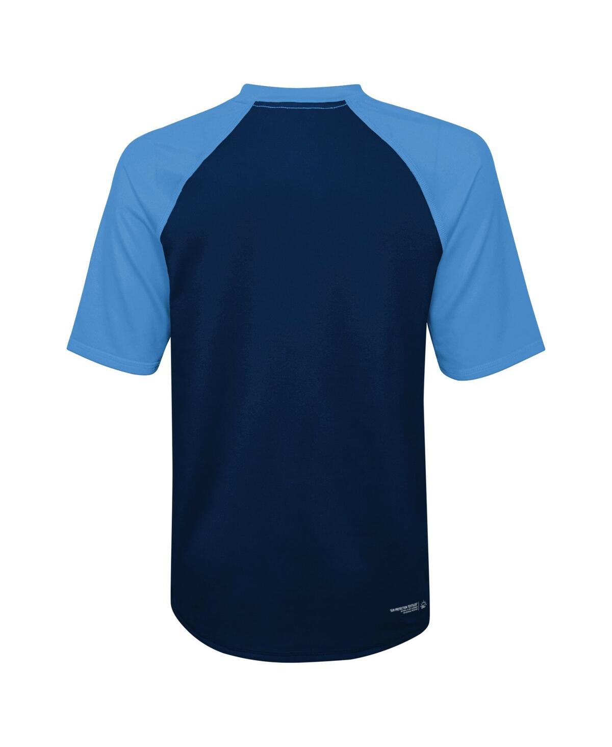 Big BoysNorth Carolina Tar Heels Mecca Dunes Rash Guard Raglan T-shirt - Navy