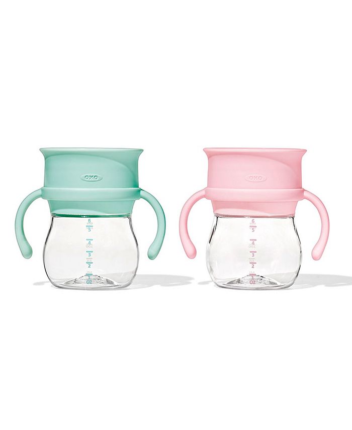 OXO Tot Transitions 6 Oz 360 Cup W. Handles - 2 Pack - Multi