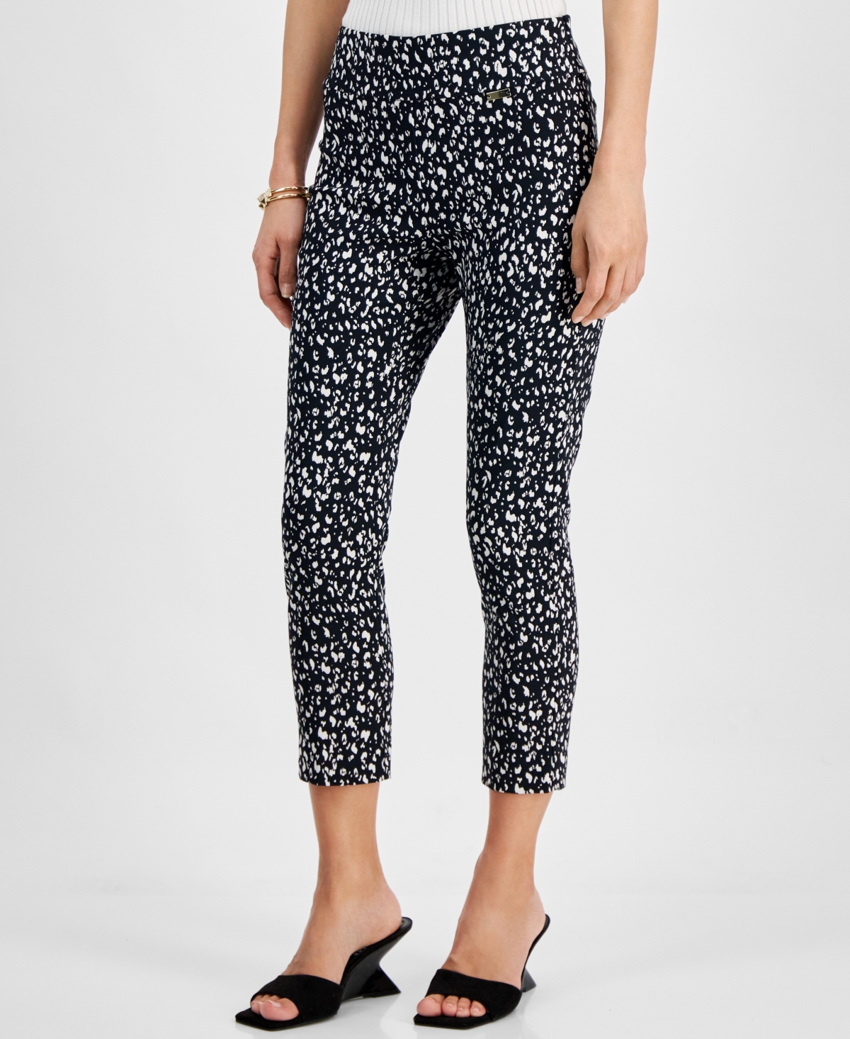 Shop Inc International Concepts Women's Printed Capri Pants, Created For Macy's In Micro Spots B