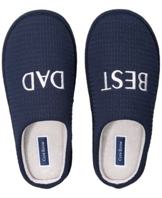 Men s Best Dad Embroidered Slippers Created for Macy s