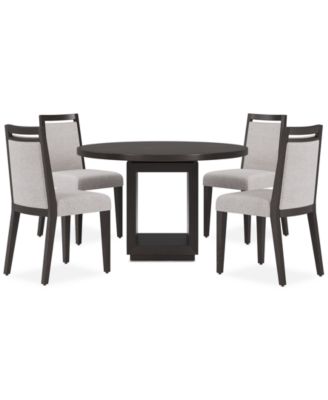 Tivie 5 Pc Dining Set (Round Table + 4 Dining Chairs), Created for Macy's