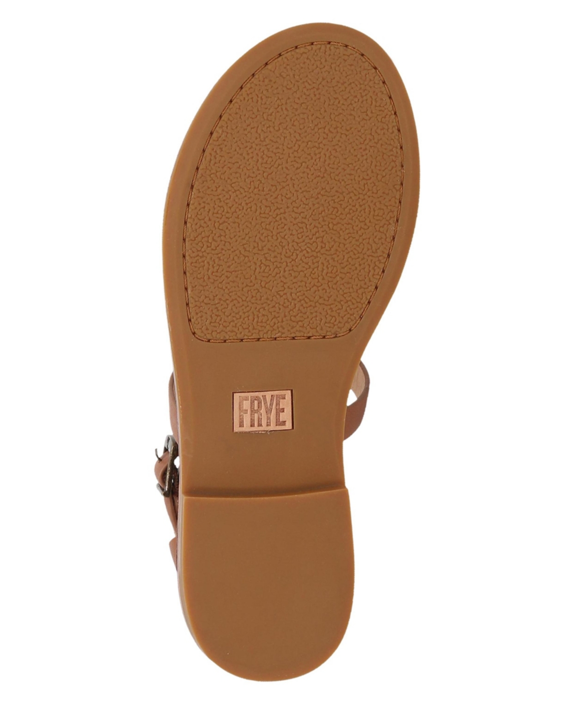 Frye Women's Taylor Thong Leather Flat Sandals - Tan - Natural Full Grain Leather