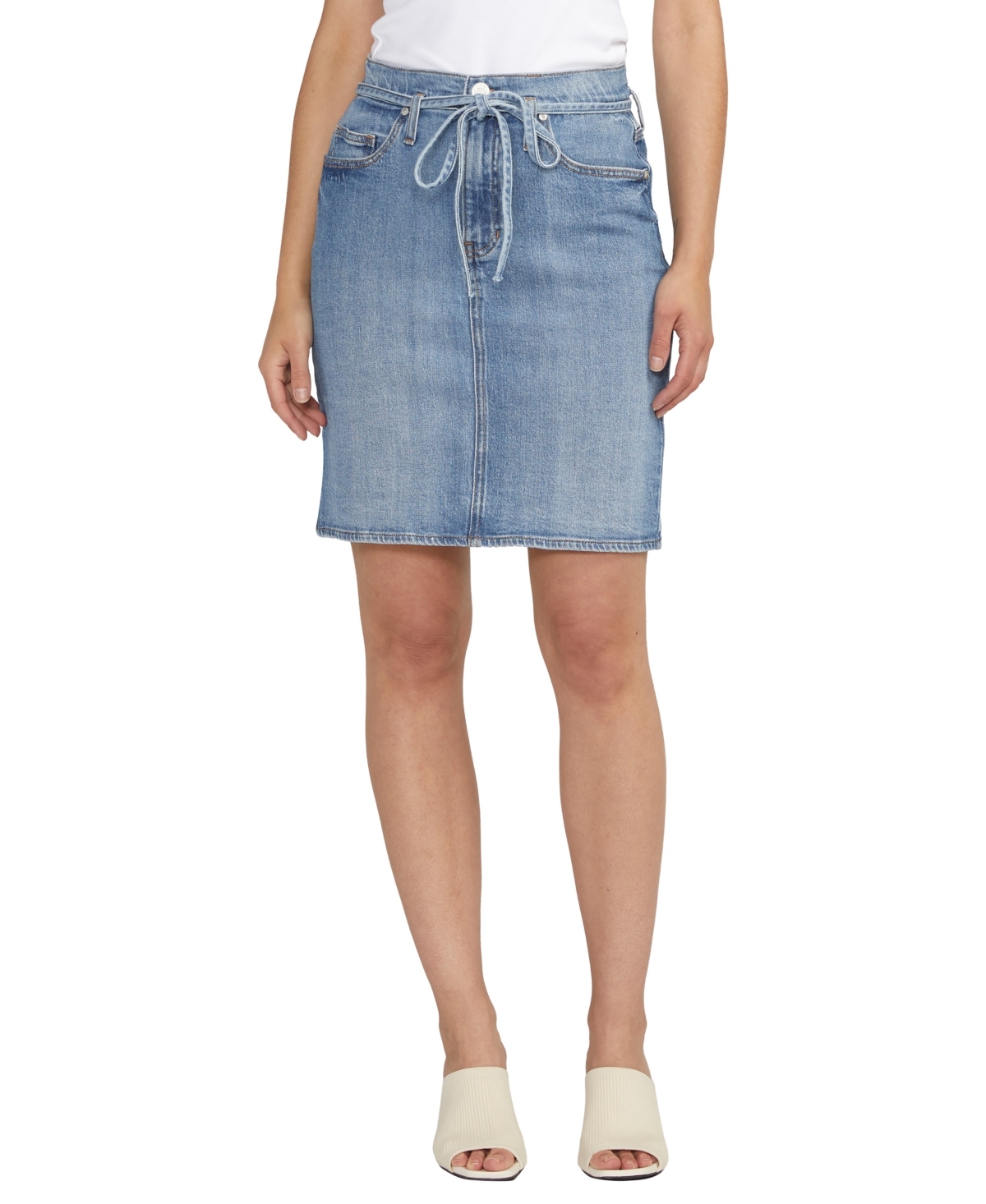 Shop Jag Women's Knee-length Skirt In Lunar Blue