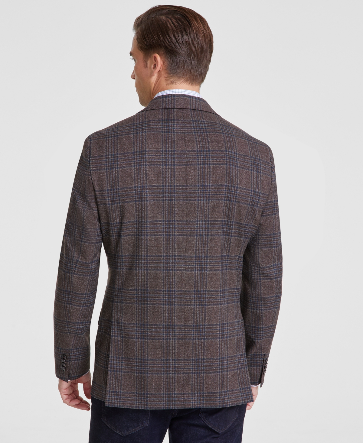Tommy Hilfiger Men's Modern-Fit Plaid Sport Coat -blue Plaid