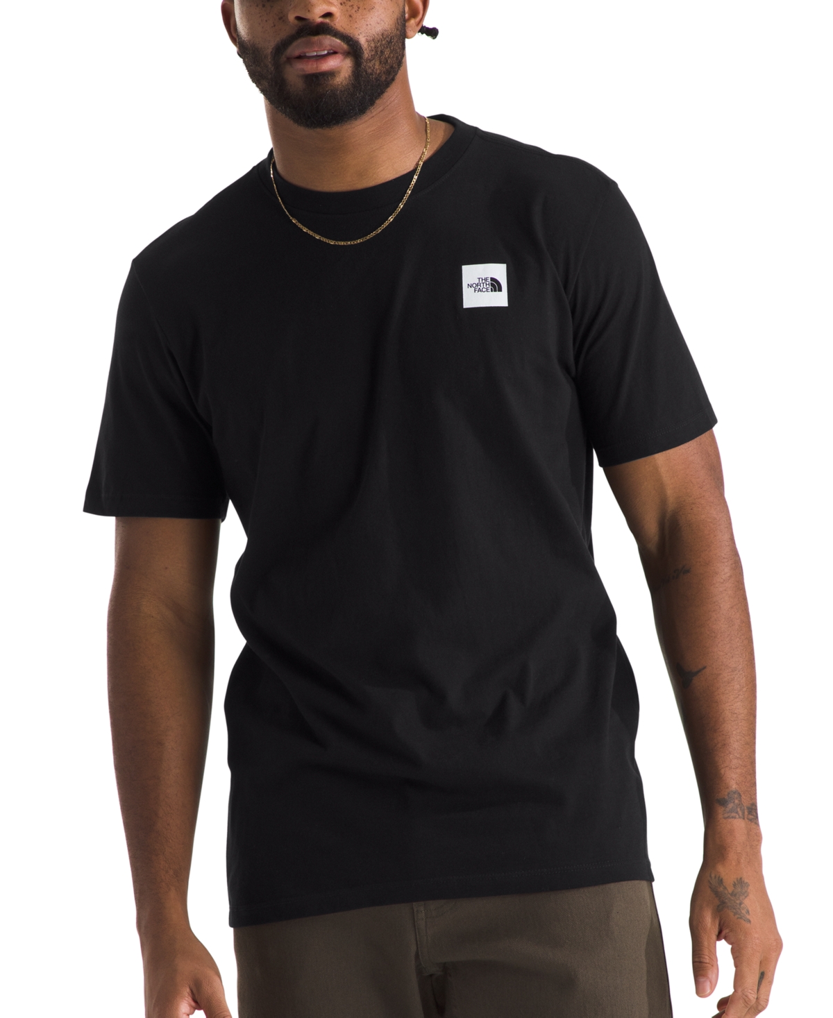 The North Face Men's Short-sleeve Box Logo T-shirt In Tnf Black,white