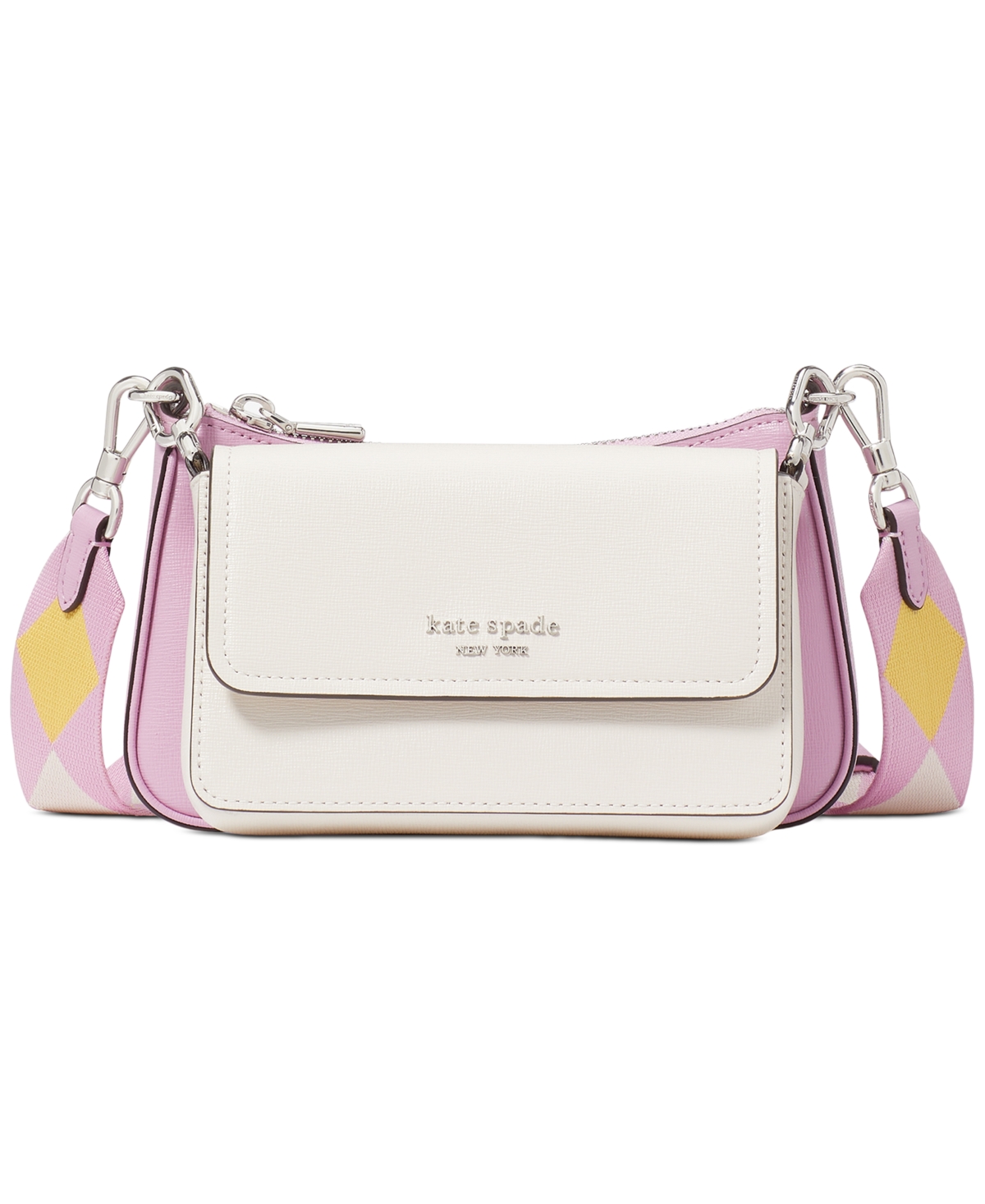 kate spade new york Double Up Colorblocked Saffiano Leather Crossbody