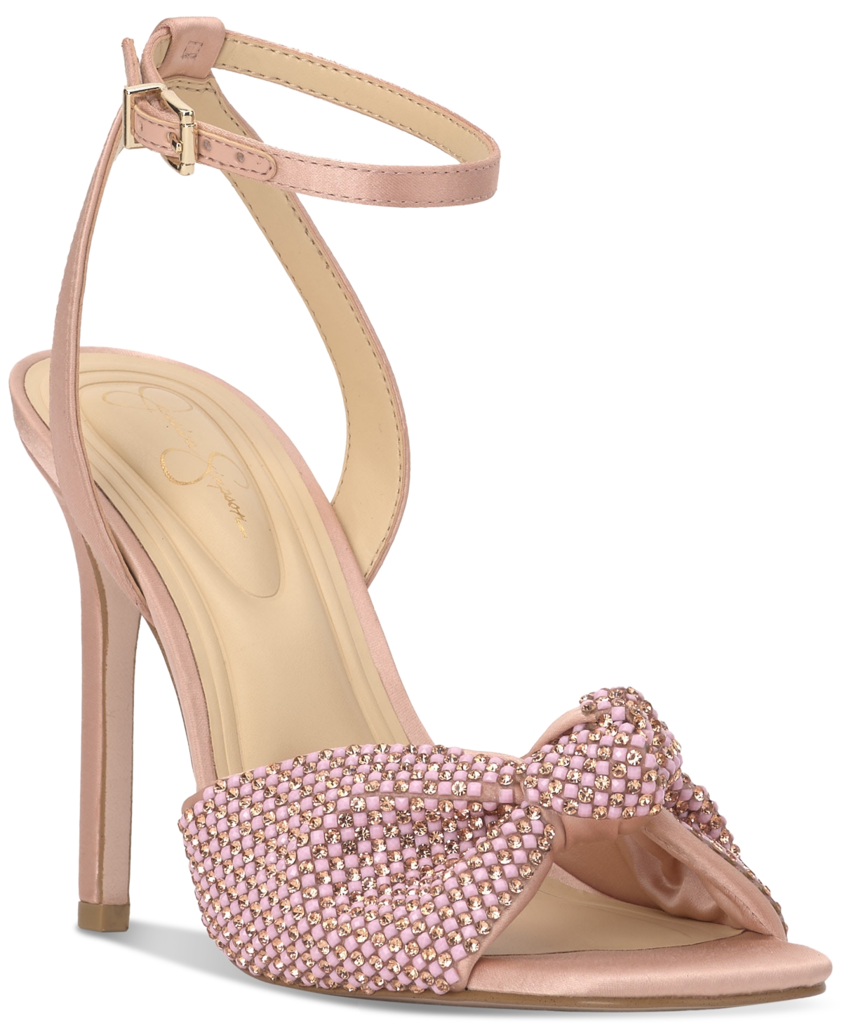 Women's Ohela Ankle-Strap Dress Sandals - Blush Satin