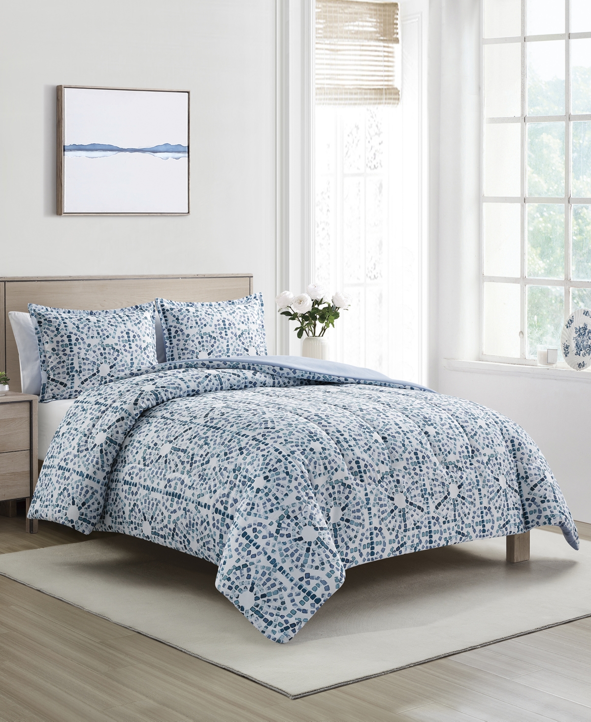 Shop Sunham Julia 3-pc Comforter Set, Created For Macys In Blue