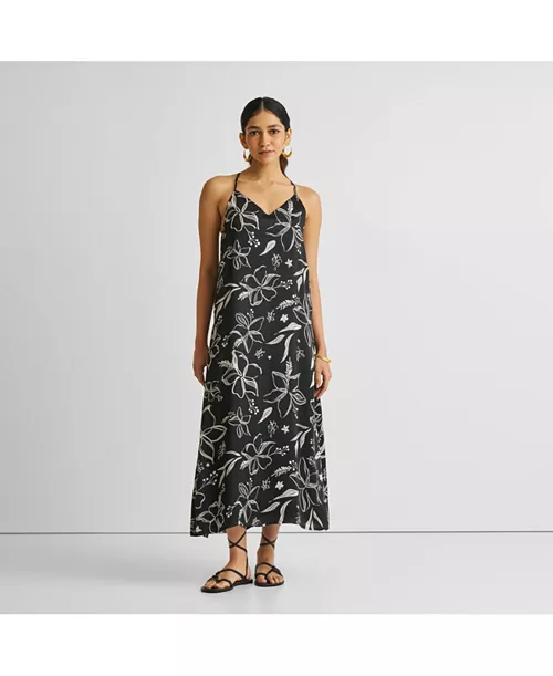 women's midi slip dress