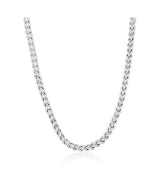 Stainless Steel 4mm Franco Chain Necklace - Silver 52$