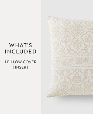 Damask Printed Decorative Pillow, 20" x 20"