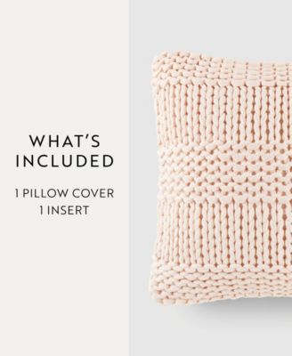 Cozy Chunky Knit Decorative Pillow, 20" x 20"