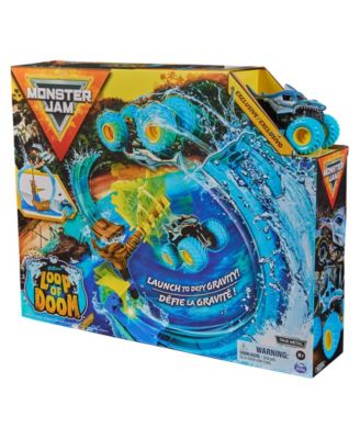 Megalodon Loop of Doom Stunt Playset with Exclusive 1:64 Scale Die-Cast Monster Truck