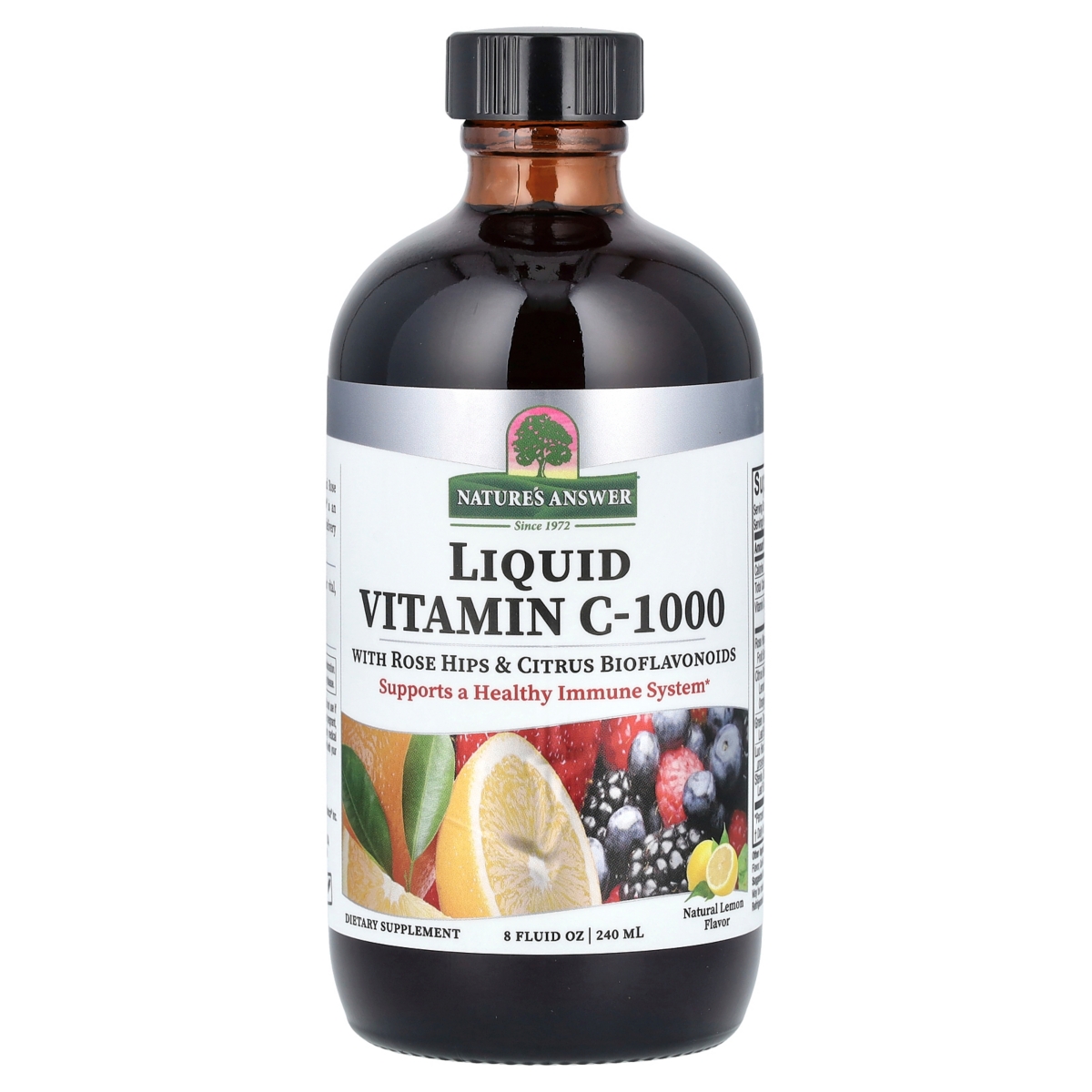 Liquid Vitamin C-1000 with Rose Hips & Citrus Bioflavonoids Natural Lemon - - Assorted Pre-Pack