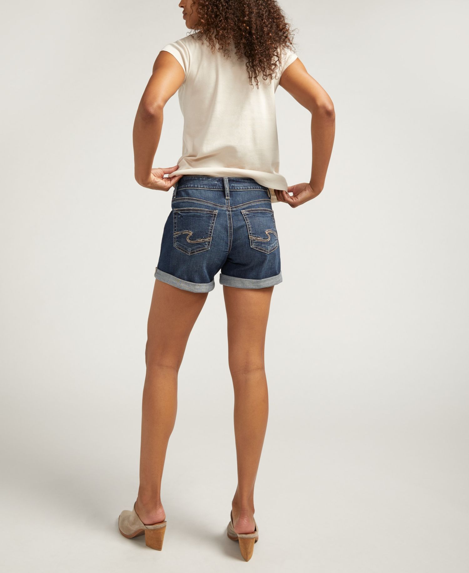 Women's Boyfriend Mid Rise Shorts