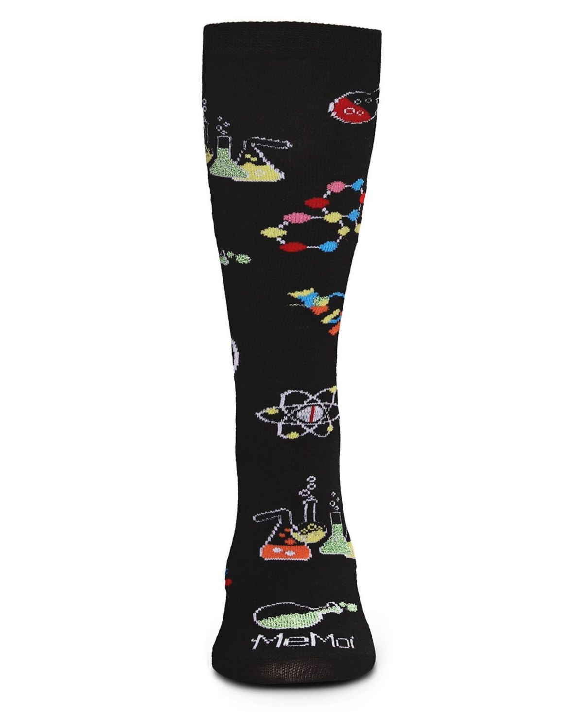 Shop Memoi Men's Cool Science Geek Novelty Crew Socks In Black