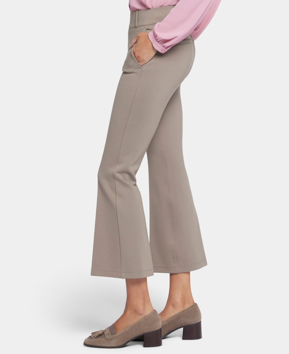 Shop Nydj Women's Pull On Flare Ankle Trouser Pants In Saddlewood