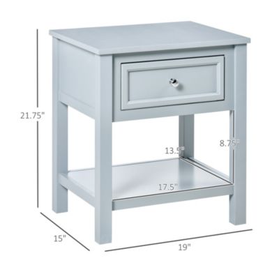 Accent End Table with Tabletop, and Storage Drawer,