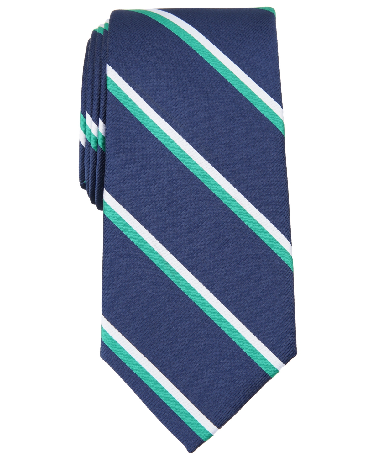 Club Room Men's Irving Stripe Tie, Created For Macy's In Green