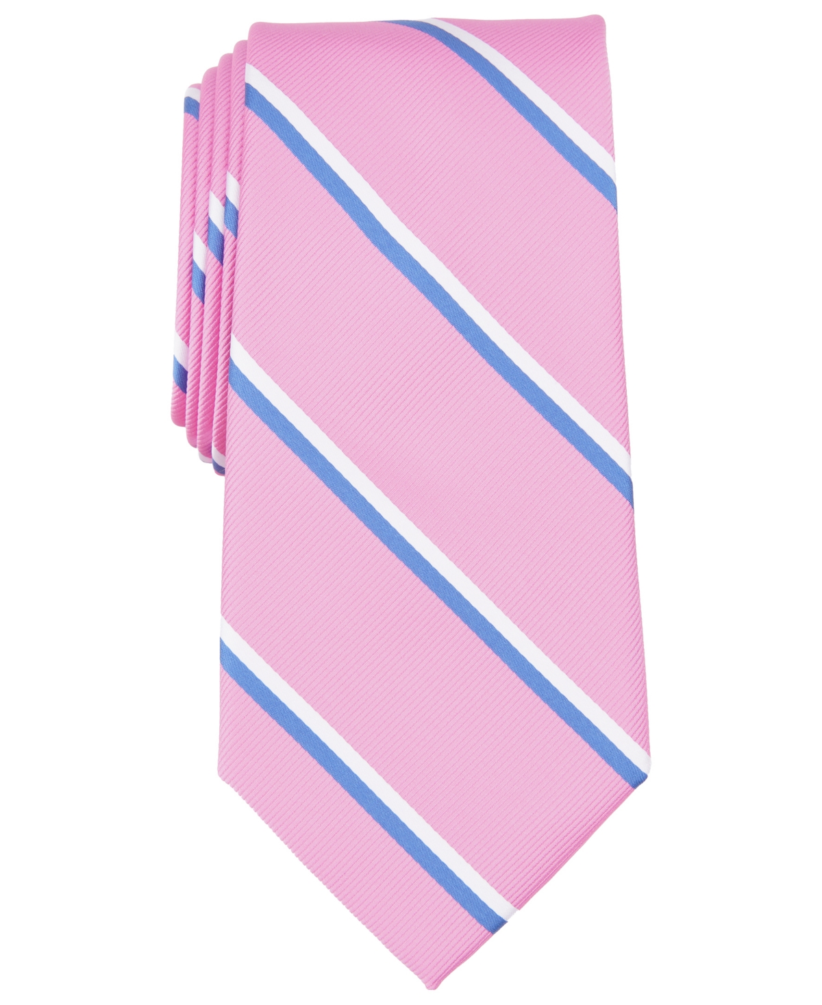Club Room Men's Irving Stripe Tie, Created For Macy's In Pink