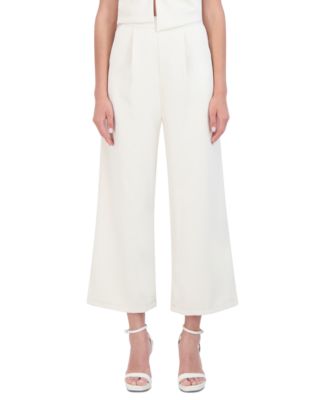BCBG NEW YORK - Women's Pleat-Front Wide-Leg Pants