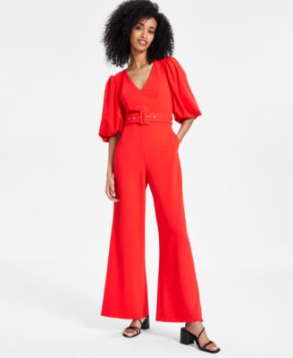 RACHEL Rachel Roy Women s Balloon Sleeve Wide Leg Jumpsuit Macy s