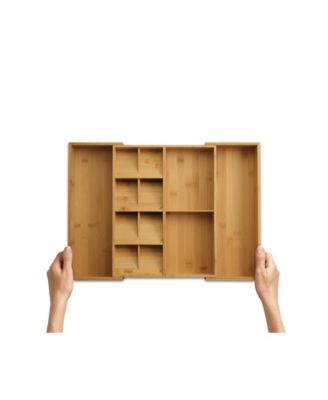 Drawerstore Bamboo Expandable Cutlery, Utensil and Gadget Organizer