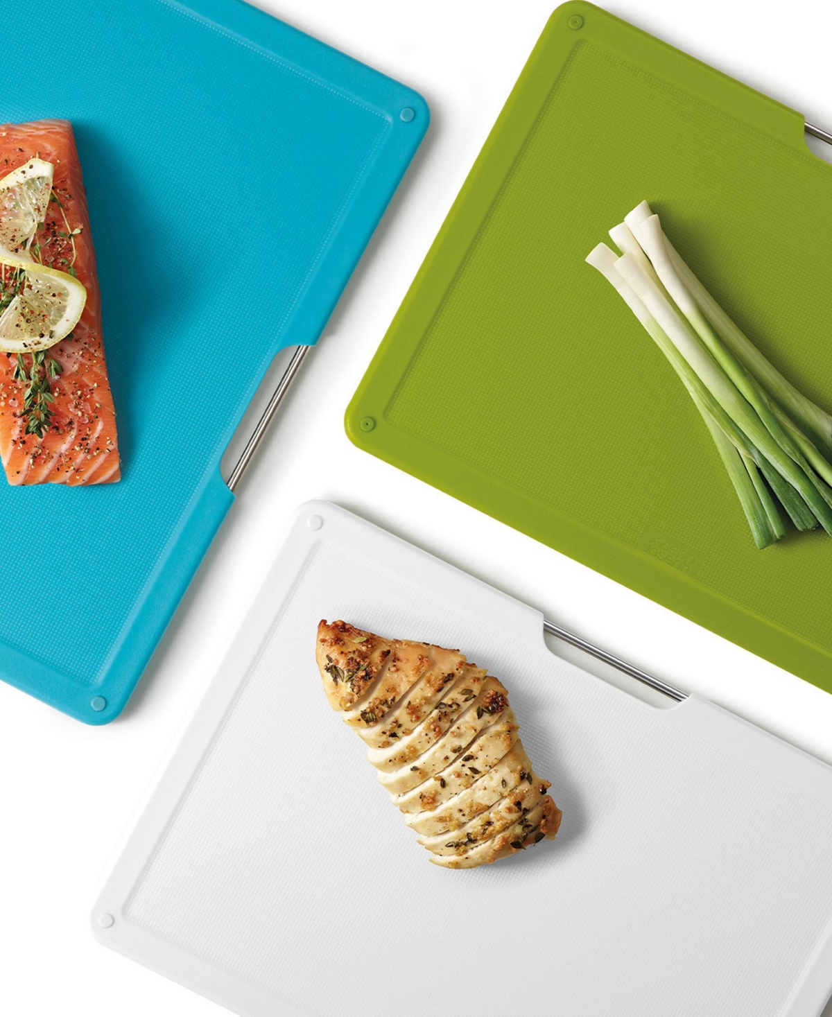 Joseph Joseph Folio Slim Large 3-piece Under-shelf Cutting Board Set In Multi