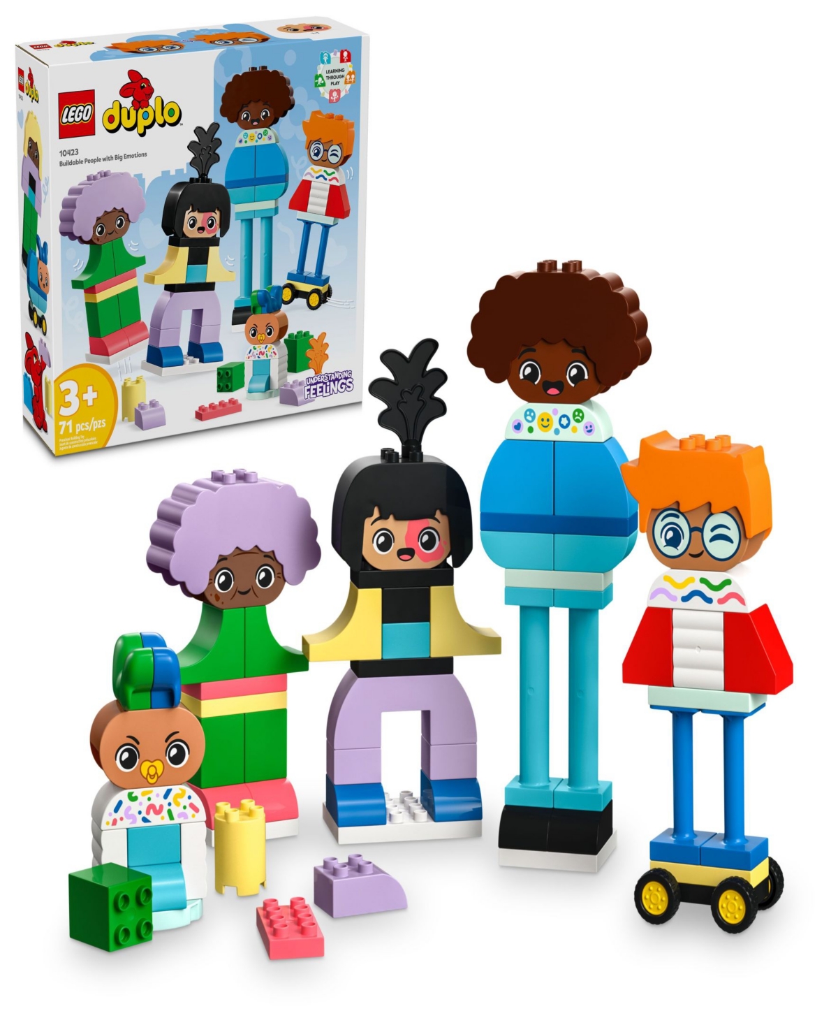 Shop Lego Duplo Town Buildable People With Big Emotions Interactive Toy 10423, 71 Pieces In Multicolor