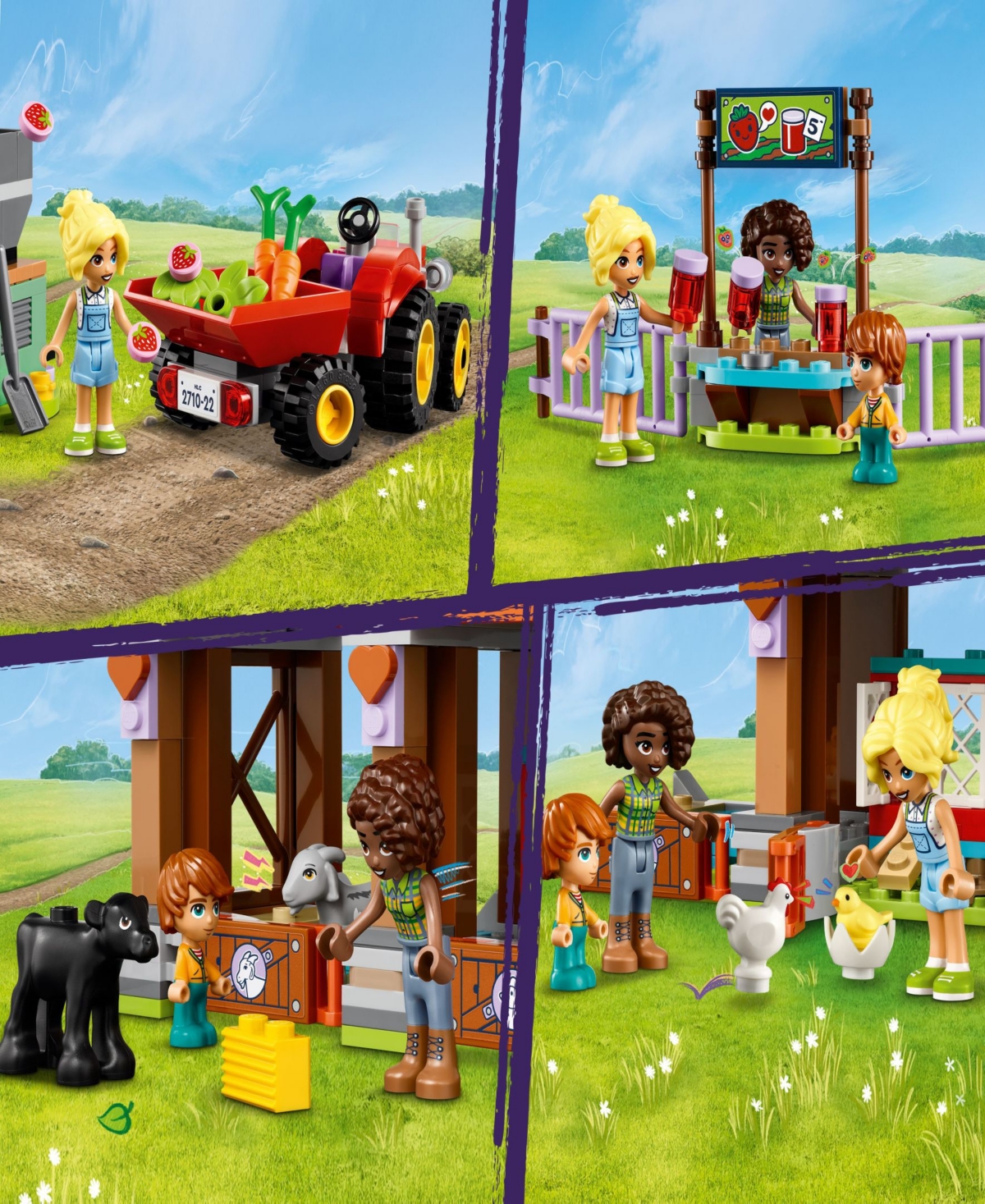 Shop Lego Friends Farm Animal Sanctuary And Tractor Toy 42617, 489 Pieces In Multicolor